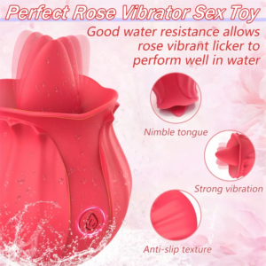 VIBRADOR SEXUAL EN FORMA DE ROSA